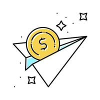 liberté financière créative argent couleur icône illustration vectorielle vecteur