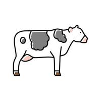 vache animal domestique couleur icône illustration vectorielle vecteur