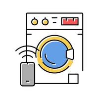 illustration vectorielle de l'icône de couleur de la télécommande de la laveuse vecteur