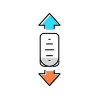 icône de couleur de défilement de roue illustration vectorielle vecteur