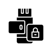 icône clé USB pour votre site Web, mobile, présentation et conception de logo. vecteur