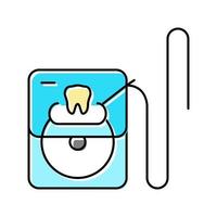 soie dentaire soins dentaires couleur icône illustration vectorielle vecteur