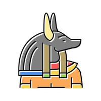 anubis egypte couleur icône illustration vectorielle vecteur