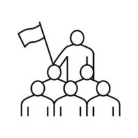 illustration vectorielle de l'icône de la ligne de direction des employés vecteur
