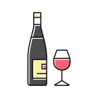 illustration vectorielle d'icône de couleur de vin rouge zinfandel vecteur
