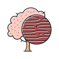 illustration vectorielle d'icône de couleur de bois de cerisier vecteur