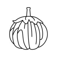 illustration vectorielle de l'icône de la ligne d'aubergine bianca vecteur