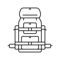 illustration vectorielle d'icône de ligne de pack de camp vecteur