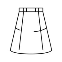 une ligne jupe ligne icône illustration vectorielle vecteur