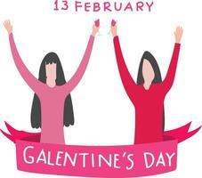 vecteur de jour de galentine