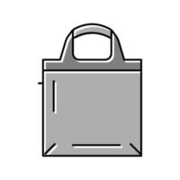 illustration vectorielle d'icône de couleur de sac shopper vecteur