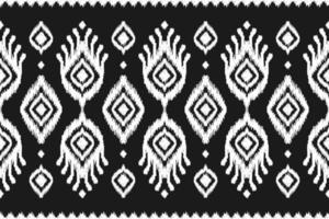 tapis ethnique motif ikat art. motif harmonieux d'ikat ethnique géométrique en tribal. façon mexicaine. vecteur