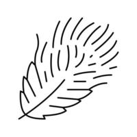 illustration vectorielle d'icône de couleur douce de plumes de duvet vecteur