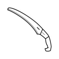 illustration vectorielle de l'icône de la ligne de scie à élaguer vecteur