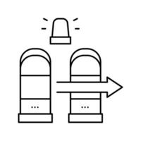 technologie rfid pour l'illustration vectorielle de l'icône de la ligne d'accès vecteur