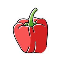 illustration vectorielle d'icône de couleur de poivron rouge vecteur