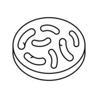 illustration vectorielle de l'icône de la ligne des bactéries intestinales vecteur
