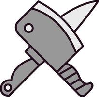 icône de vecteur de couteau couperet