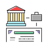 illustration vectorielle d'icône de couleur de partage d'entreprise de société financière vecteur