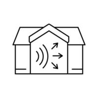 illustration vectorielle de l'icône de la ligne acoustique de la maison vecteur