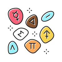 pierres boho couleur icône illustration vectorielle vecteur
