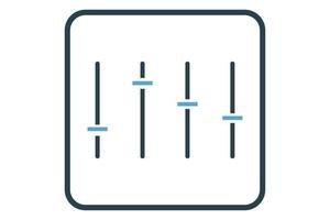 illustration de l'icône de contrôle du volume. icône liée au lecteur de musique. style d'icône solide. conception de vecteur simple modifiable