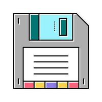 icône de couleur de disquette informatique signe d'illustration vectorielle vecteur