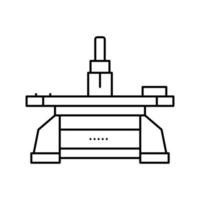 illustration vectorielle de l'icône de la ligne de scie à table vecteur