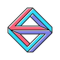 3d impossible forme géométrique couleur icône illustration vectorielle vecteur