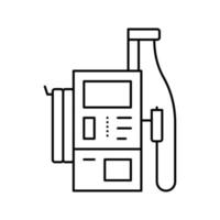 illustration vectorielle de l'icône de la ligne de service de lavage de voiture de la station vecteur