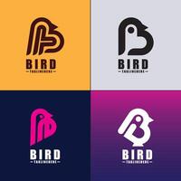 oiseau b logo - modèle de logo vectoriel