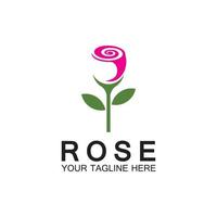 logo rose fleur vecteur icône illustration design