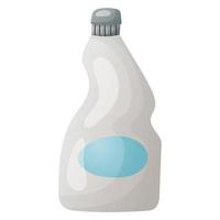 bouteille en plastique avec détergent ou produits chimiques ménagers. illustration de dessin animé isolé de vecteur. vecteur