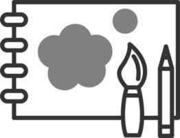 icône de vecteur de carnet de croquis