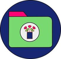 icône de pot de plantes roses dans le dossier vecteur
