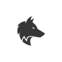 loup silhouette tête logo design graphique vectoriel emblème