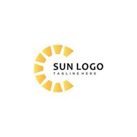 modèle de conception de logo lumineux sun shine vecteur