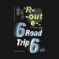 oute, 66 graphique de voyage sur la route, vecteur de typographie, illustration de conception de t-shirt, impression et autre utilisation