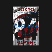 graphique abstrait de tokyo au japon, vecteur de t-shirt, illustration, pour un style cool pour hommes décontractés