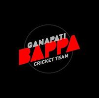 vecteur du logo de l'équipe de cricket ganapati bappa.