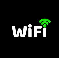 icône wifi dans le texte. logo de lettres wi-fi. vecteur