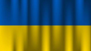 drapeau de l'ukraine pays nation symbole 3d textile satin effet fond papier peint vecteur