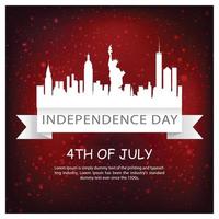 4 juillet fête de l'indépendance des états-unis vecteur