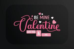 be mine valentine juste toi et moi design pour t-shirt et autres articles imprimés vecteur