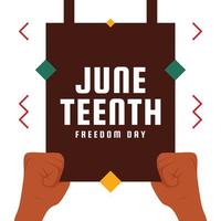 conception de la journée de la liberté du 19 juin pour un moment international vecteur