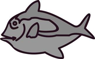icône de vecteur de poisson bleu tang