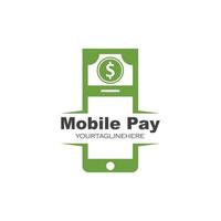 conception d'illustration vectorielle d'icône de logo de paiement mobile vecteur