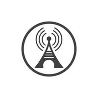 illustration vectorielle de l'icône du logo du signal de la tour vecteur