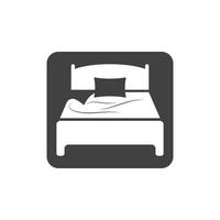 conception d'illustration vectorielle d'icône de lit vecteur