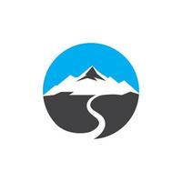 conception d'illustration vectorielle de logo d'icône de haute montagne vecteur